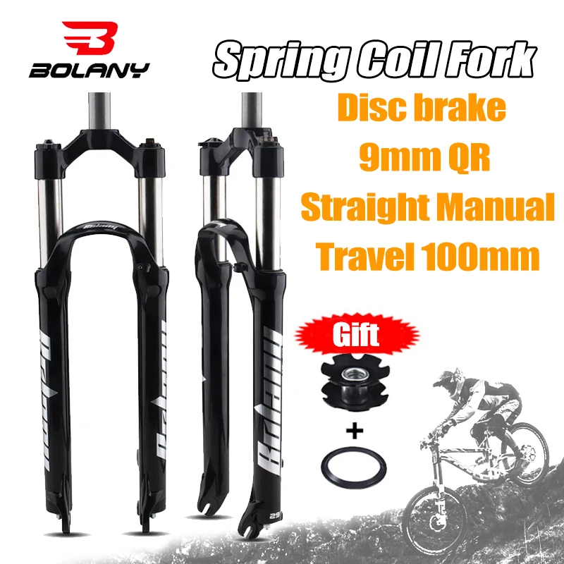 Bolany Spring Coil Mtb Supension Forks 26 27.5 29er Inch Straight 9