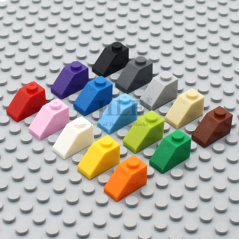 100pcs MOC DIY 빌딩 블록 벽돌 슬로프 1x2 교육 크리 에이 티브 크기 대량 3040 어린이 장난감과 호환 가능