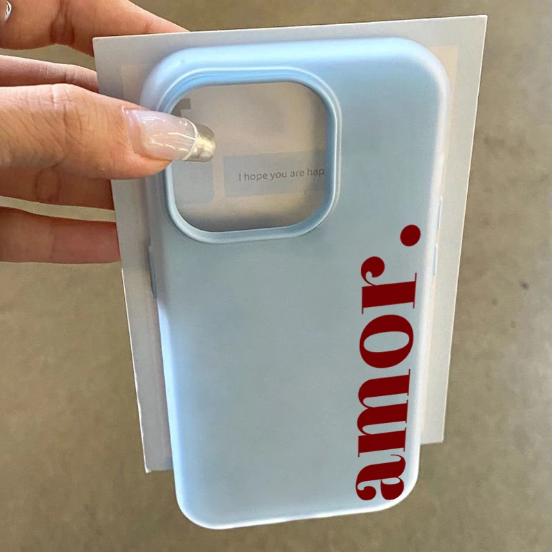 Red Amor Personalized Letter Print Phone Case Cover