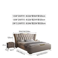 Lits imperméables esthétiques cadre Unique nordique salon lits de rangement Double chambre Muebles Para El Hogar accessoires de maison 5