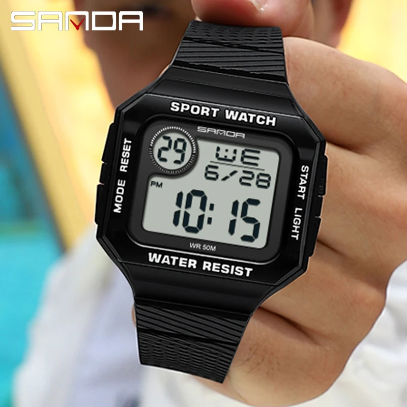 

SANDA Fashion Top Brand Professional Outdoor Sports Watch Men Women Waterproof Military Watches Date Men's Retro Analog Digital
