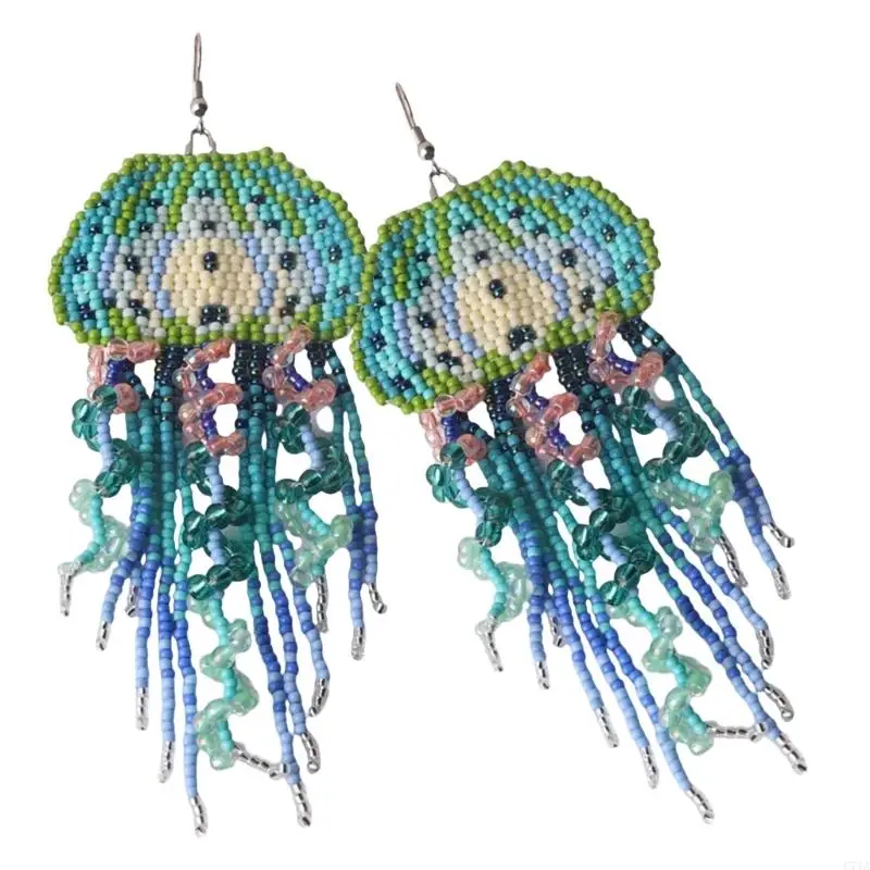 Handmade Bead Earrings with Bohemian Tassels Drop Earring Long Tassels Earrings Suitable for Fashion Enthusiasts Present C71A 4