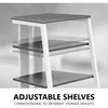 home. Design 4-Tier AV Media Stand Corner Shelf Stand Wooden Corner Shelves Component Cabinet Stereo Rack Audio Tower 4
