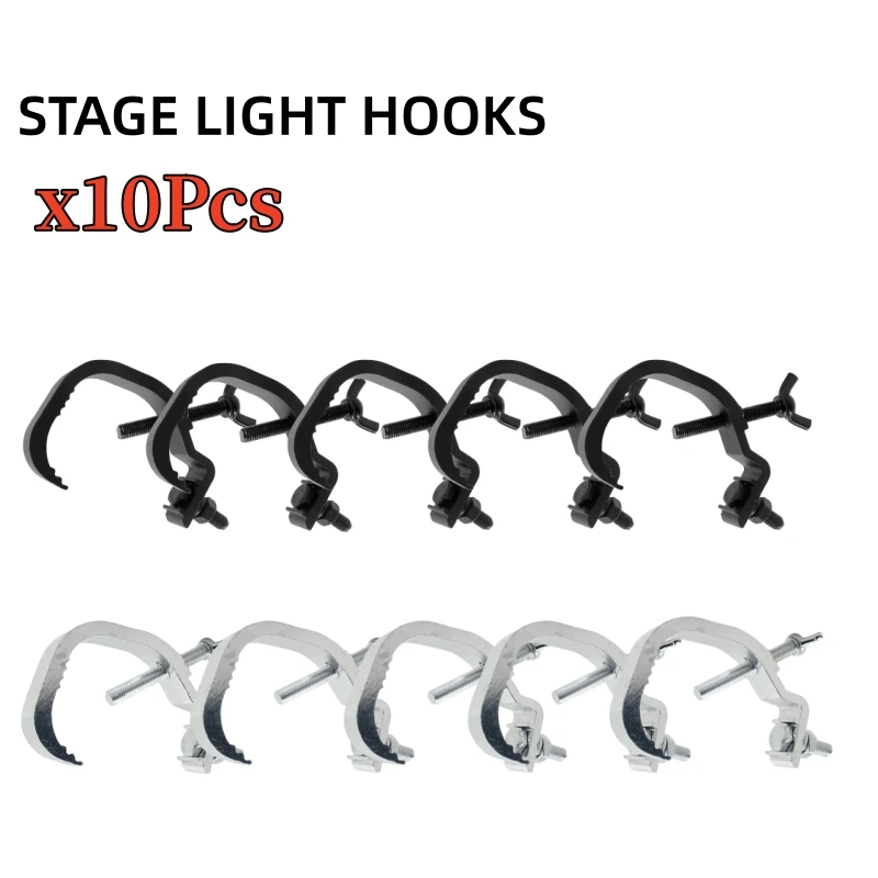 10Pcs/Lot Aluminum Alloy Lights Hook Clamp Bracket Par Light Hooks LED Stage Light Equipments Truss DJ Club Light Hanging Hook