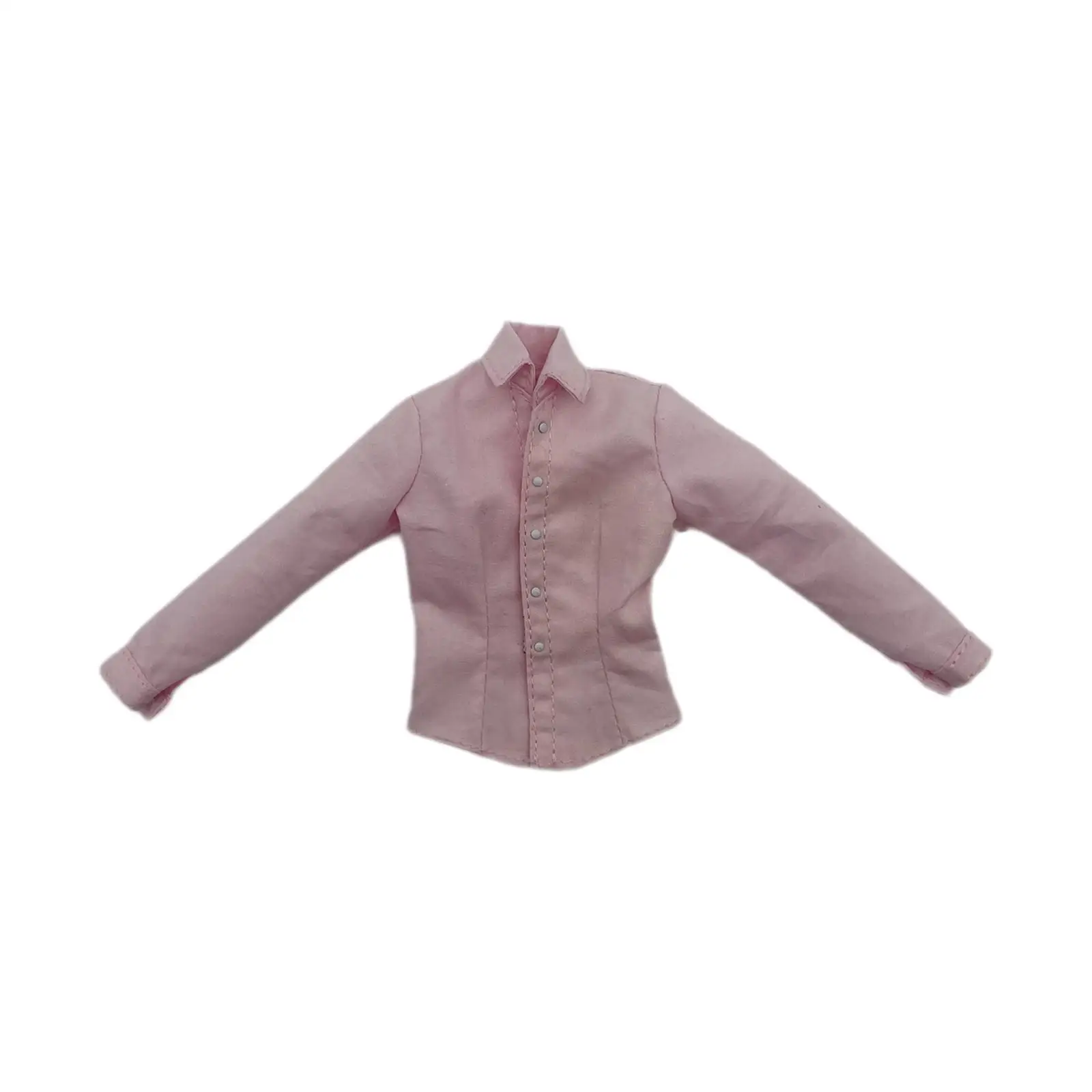 1/6 Girl Pink Long Sleeve Shirts for 12`` Action Figure Body Accessories