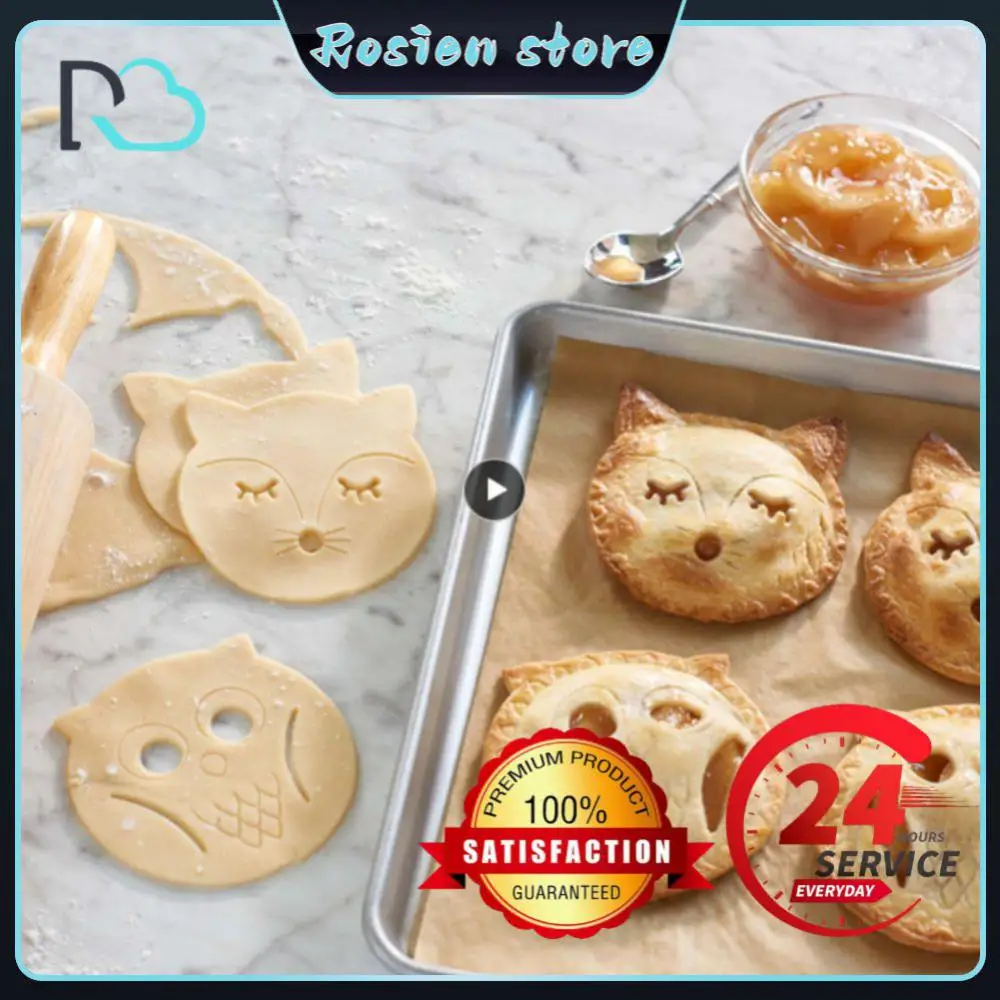 Plastic Fox Owl Shapes Hand Pie Maker Dough Presser Lattice Pie Top Cutter Molds Baking Pastry Tool Kitchen Accessories