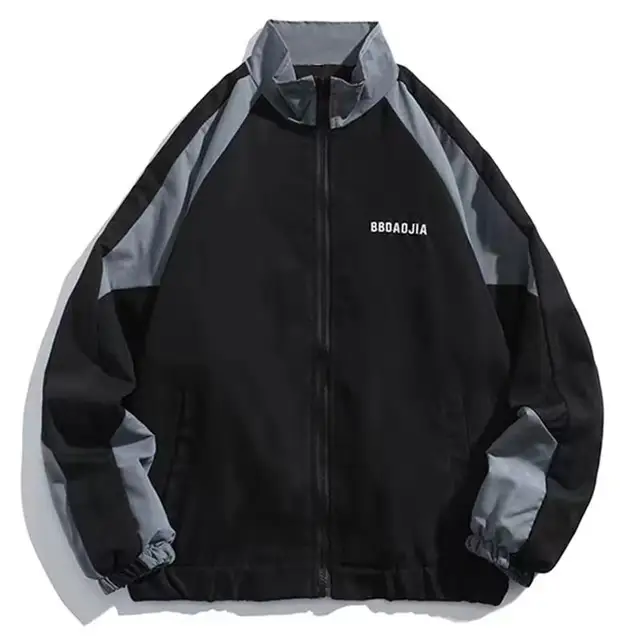 Hip Hop Varsity Jacket Men High Street Patchwork Color Block Windbreaker Coats Women Spring Autumn Thin Fashion College Jackets 3