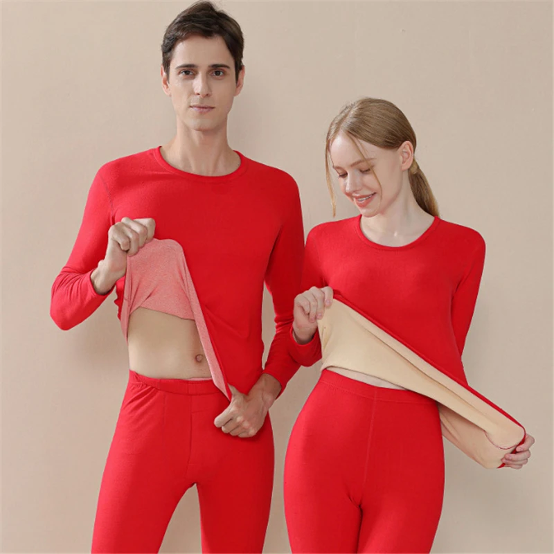 Autumn And Winter Comfortable Soft Unisex New Year Red Thermal