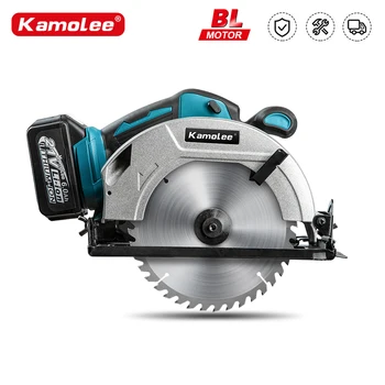 Kamolee 7 inch 21V 6.0Ah 6000mAh Electric Circular Saw for Home DIY Compatible Makita 18V Battery