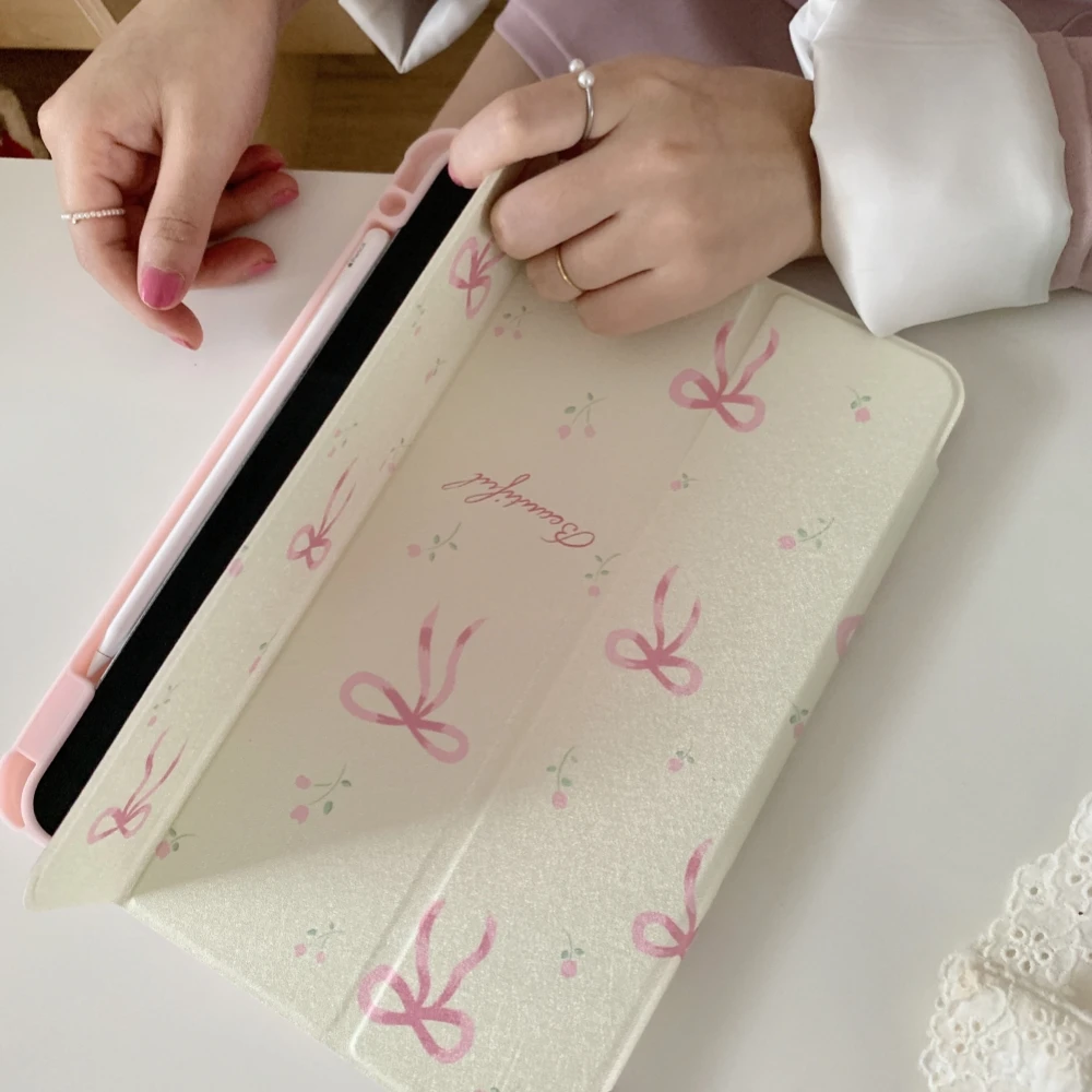 Little Pink Bow Tablet Case For Apple iPad