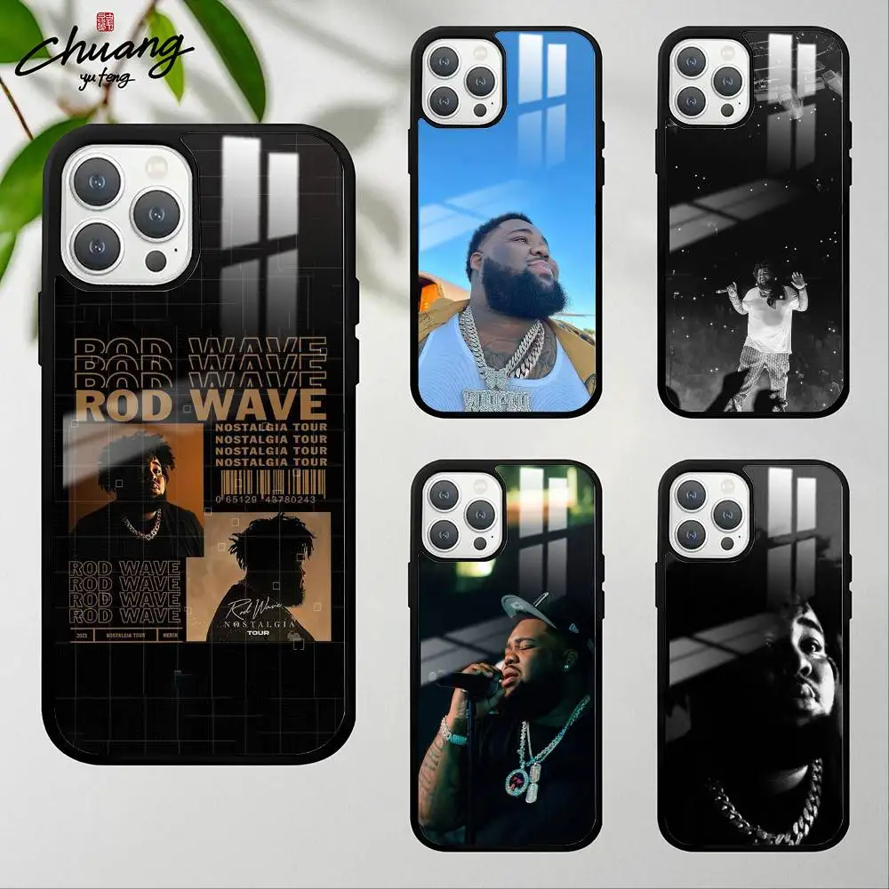 Premium Glass Texture Phone Case Featuring Rapper R-Rod Wave Design