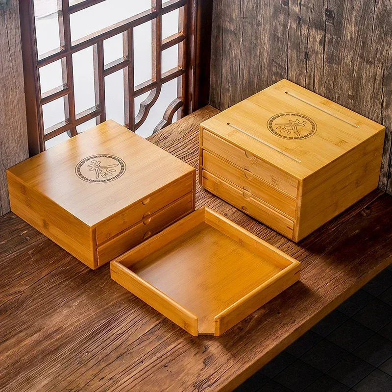 차 케이크 보관함, 대나무 상자, 차 정리함, 다도 액세서리, 차 트레이 서랍, 정리함 보관함, 대나무 캐비닛, 신제품