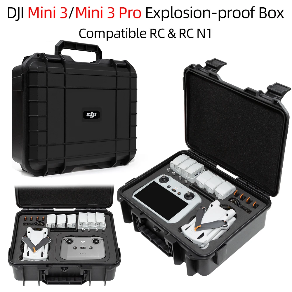 DJI Mini 3 Case Explosion Proof Case Mini 3 Pro Bag Portable Waterproof Box Hard Shell Large Capacity Accessories dji case drone case drone accessories drone storage bag
