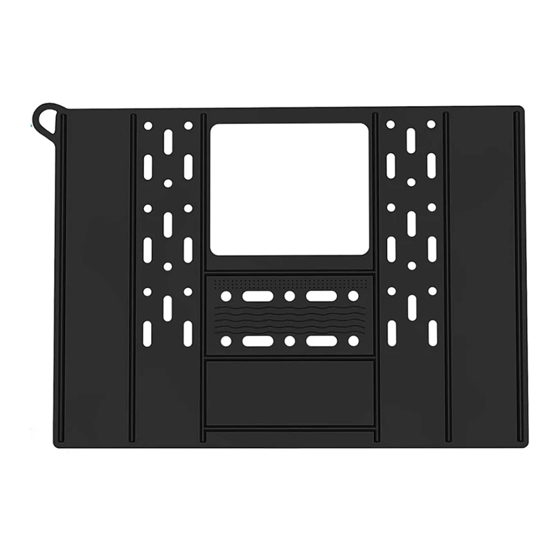Bathroom Sink Cover For Counter Space Silicone Bathroom Sink Makeup Organizer Mat Resistant Makeup Organizer Pad Black Durable