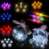 Miniature LED Flash/Monochrome Round Ball Lights Diy Dollhouse/Buiding Sand Table Scene Luminous Materials Accessory 10Pcs 1