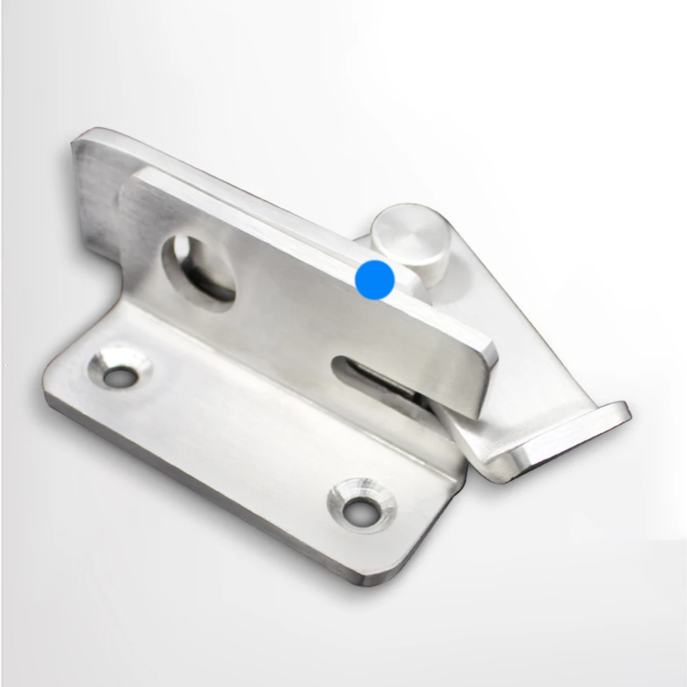 Stainless Steel Cabinet Lock Hasp Latches Sliding Door Simple Convenience Punching Lock For Hotel Door Security Hardware