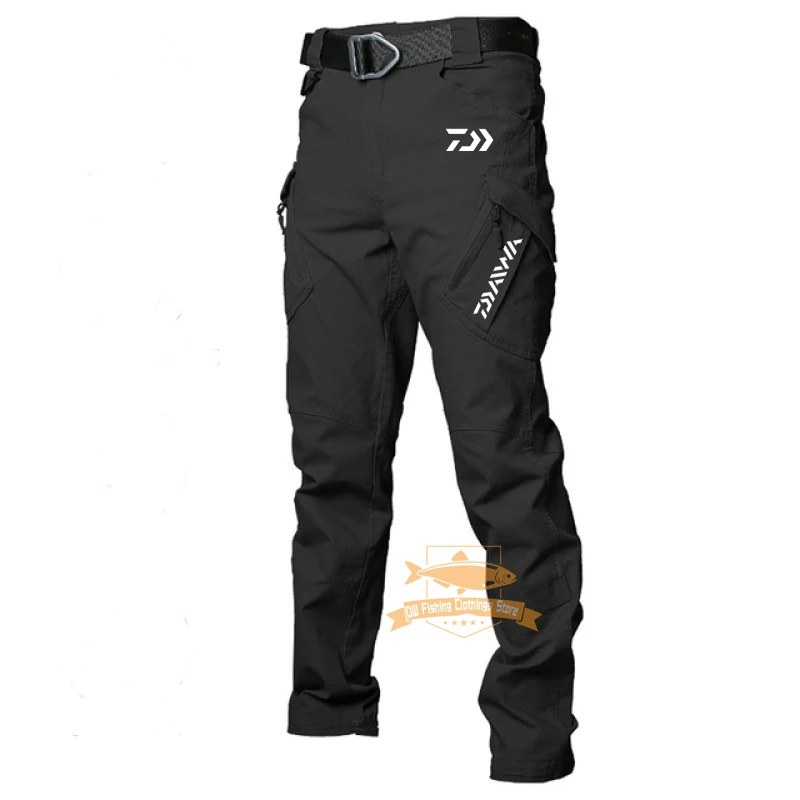 Daiwa Men Fishing Pants Solid Pockets Camouflage Outdoor Sport Tactical