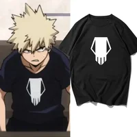 Summer My Hero Academia Bakugo Katsuki Printed Fashion T-shirt Men's Women's Fashion  High Quality Loose Cotton T-Shirt Casual 1