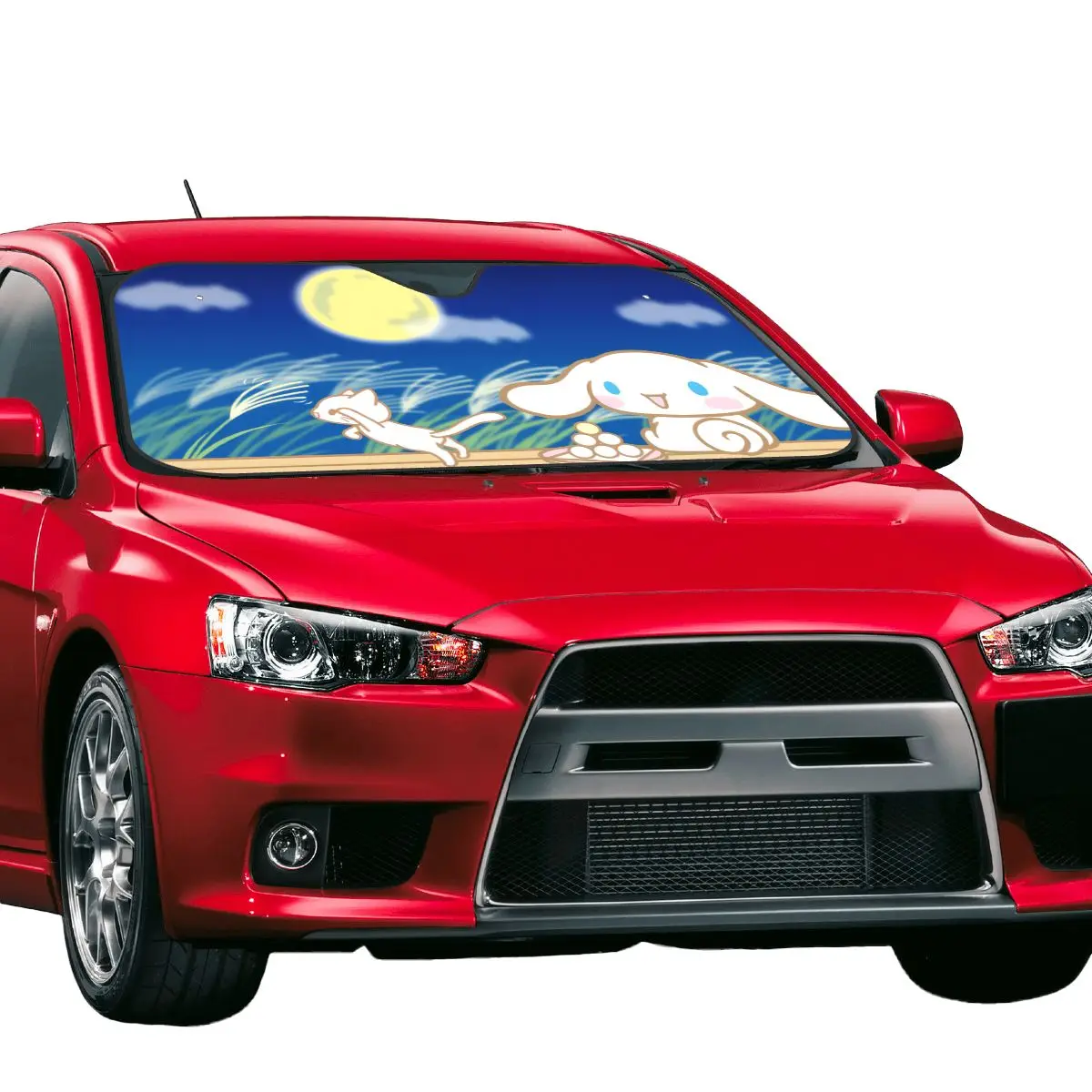 Cute Dog Cartoon Cinnamoroll Novelty Sunshade Windscreen 70x130cm Foils Car Sunshade Sun Shade Protect