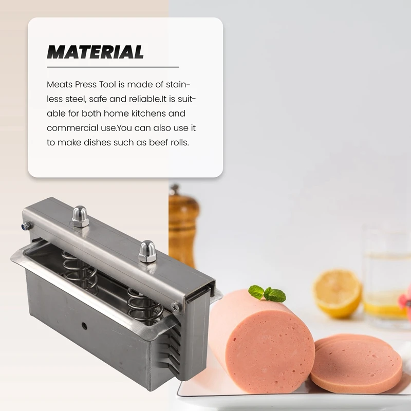 Meats Press Tool Pressing Tool Kitchen Cooking Tool,Stainless Steel,Rectangle,Forming for Homemade,Beef Brick