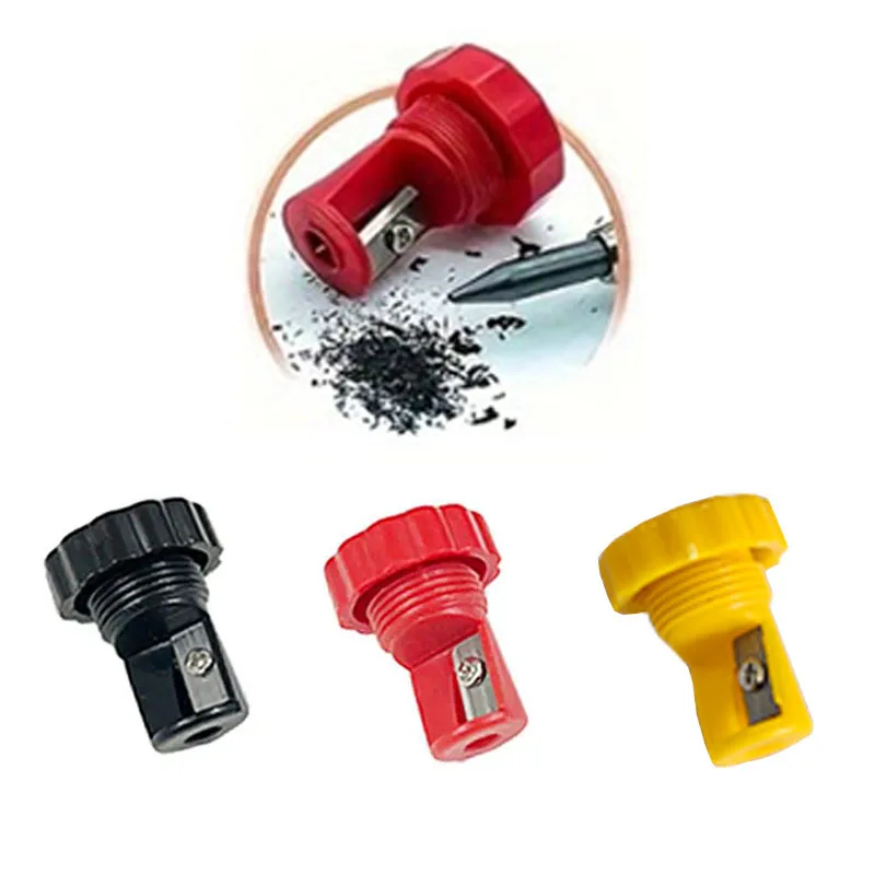 100 Tricolor 2.8mm Woodworking Pencil Leads for Marking and Drawing, Not Easy To Break, with A Small Box Pencil Sharpener 6