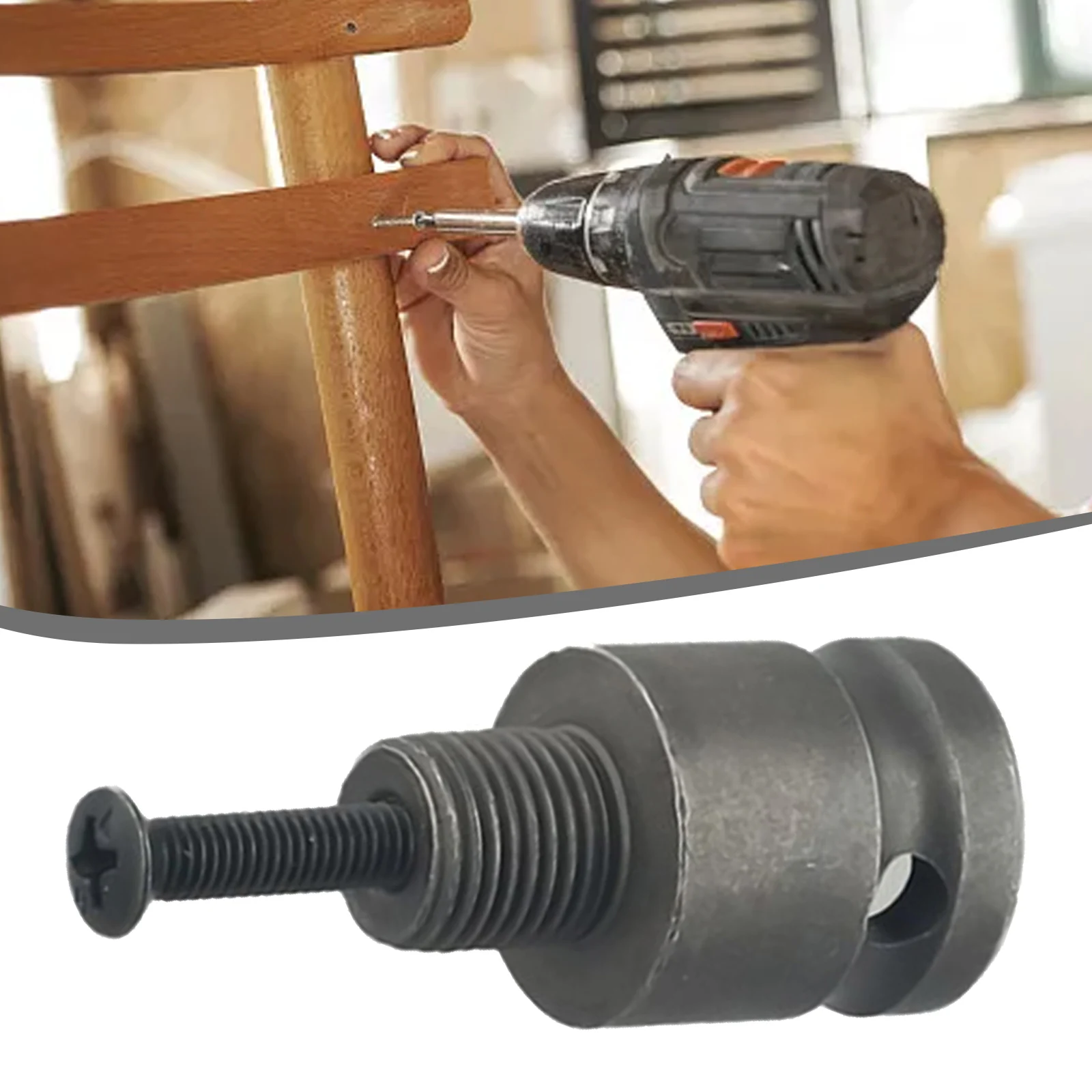 

1/2\" Drill Chuck Adaptor For Impact Wrench Conversion 1/2-20UNF With Screw Home DIY Power Tool Replacement Accessories