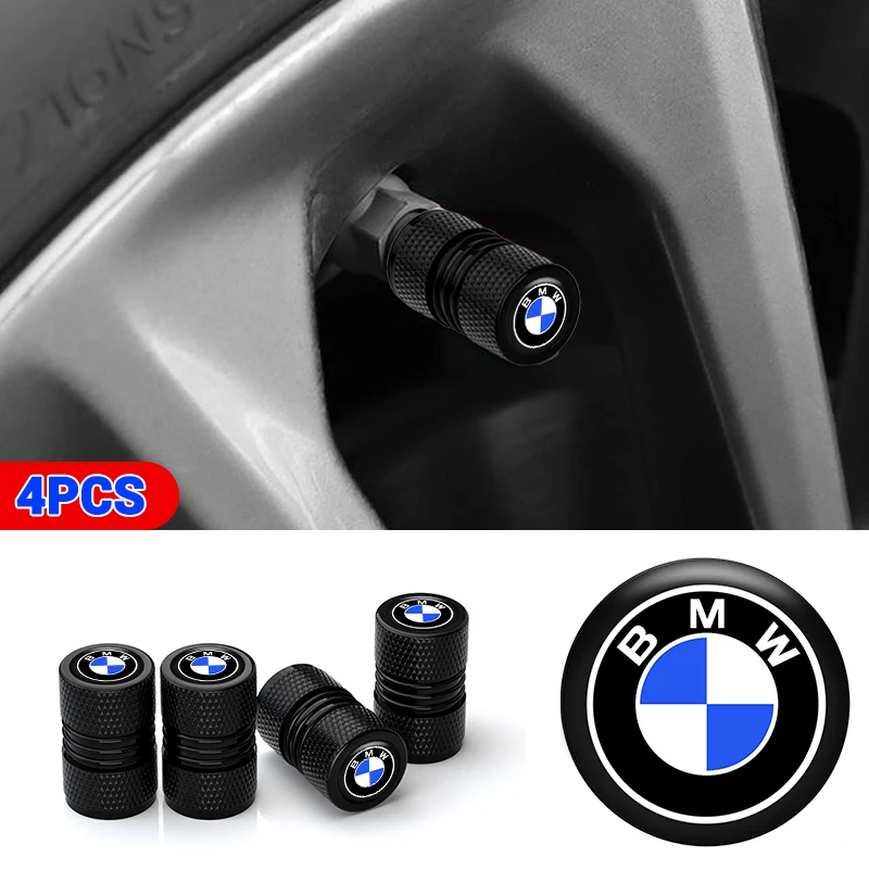 4개 자동차 휠 타이어 밸브 캡 에어 스템 커버 BMW M E46 E39 E70 F10 F20 F30 X5 X6 X1 M3 M5 M6 E71 F01 F02 F87 액세서리