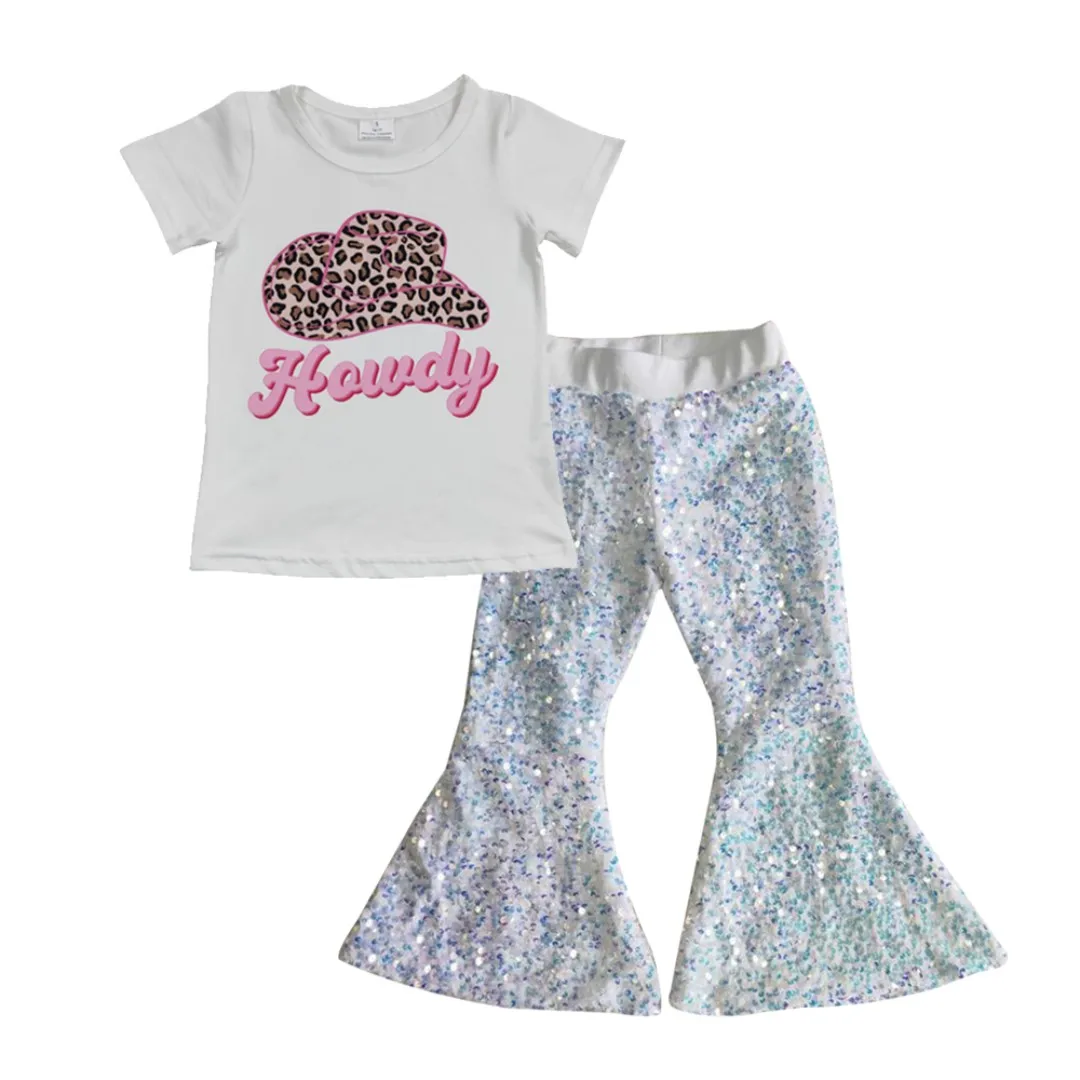 

Western dress sets for children wholesale girl clothing children's top and bottom sets baby girls Boutique fashion suits