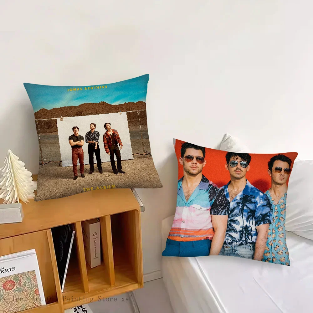 Band J-JONAS B-BROTHERS Pillow Case Square Pillow Bedroom Sofa Leisure Comfort Cushion Car Living Room Home Decoration 40X40 5