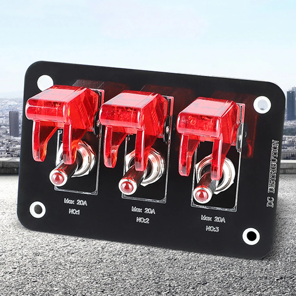 자동차 3 갱 헤비 듀티 로커 토글 스위치 패널, QC3.0 USB, 36W 듀얼 QC 12V20A 커버, ON/OFF 2 핀 자동차 해양 보트 RV 캠핑카