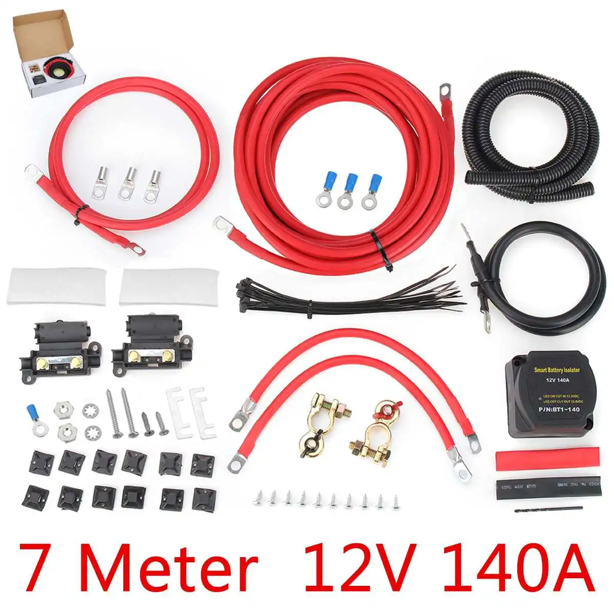 VEVOR Kit de Relais Sensible à la Tension 12 V 140 A Kit d'Isolateur de