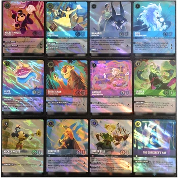 Lorcana Single Card Rise of the Floodborn Proxy Card MICKEY MOUSE CINDERELLA BELLE  URSULA English Version EN 1