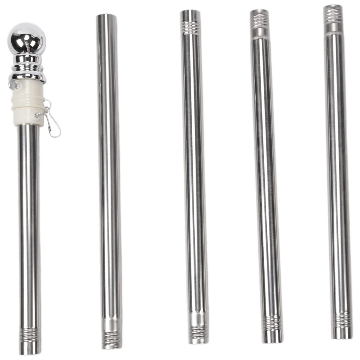 Flagpole Stainless Steel Flagpole Suitable for House Courtyard Garden Anti-Rust (Silver Pole Only)