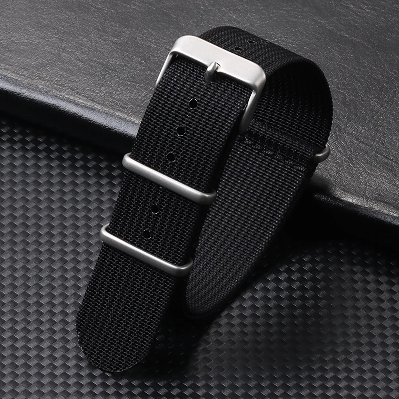 Ribbed Strap for Military Ballistic Fabric Watchband - Durable Nylon Replacement Watch Band Accessories
