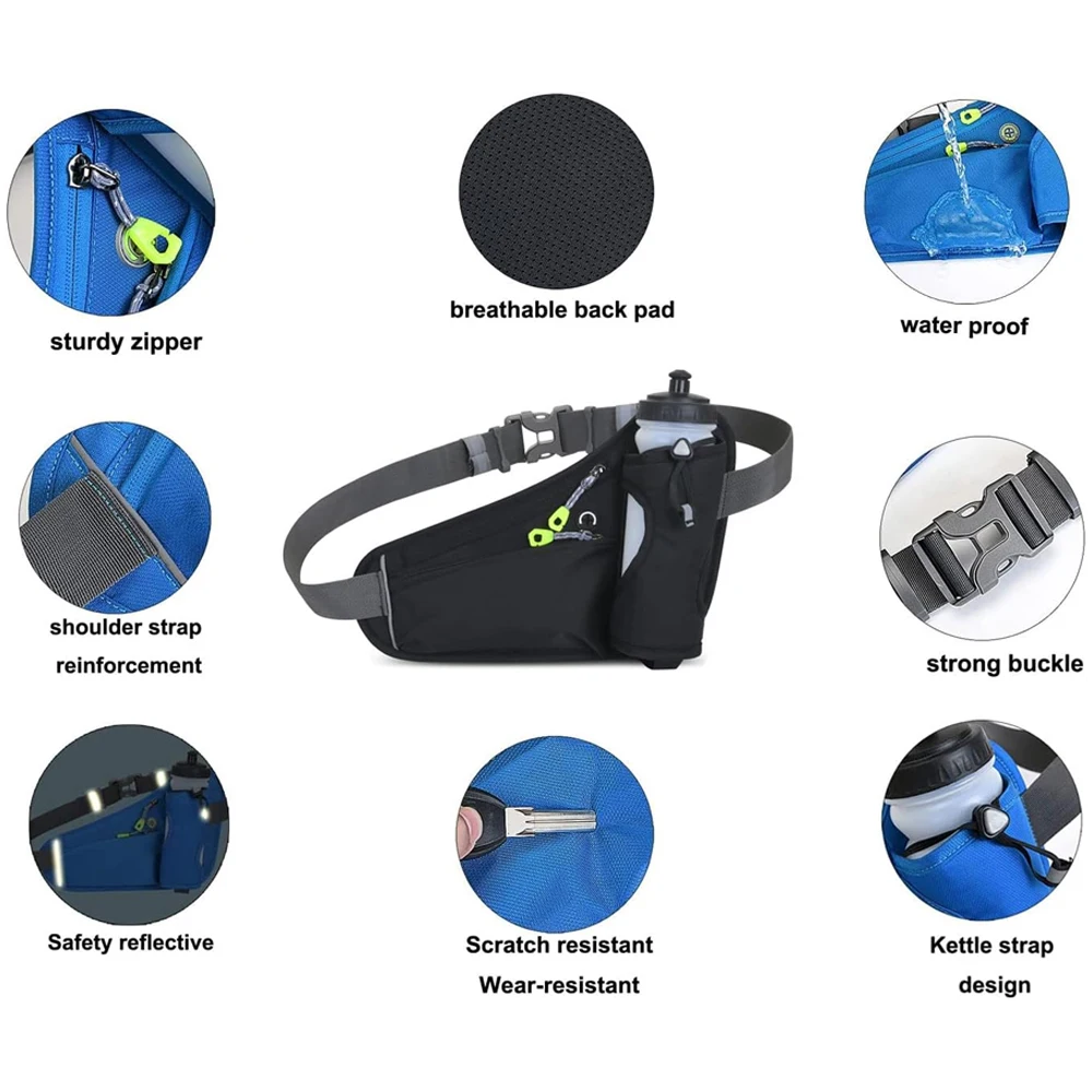 1PCS Running Belt Fanny Pack for Men & Women-No-Bounce Runner Pouch with Secure Phone Holder-Fits All Phones,Keys,Essentials