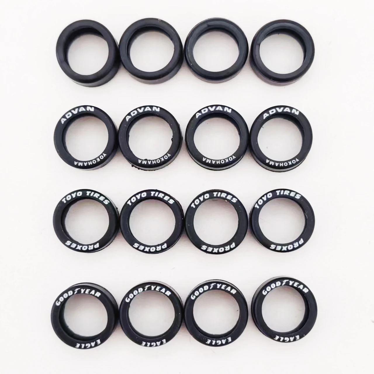 10 Sets of 9.8mm Tires for Model Car Modifications