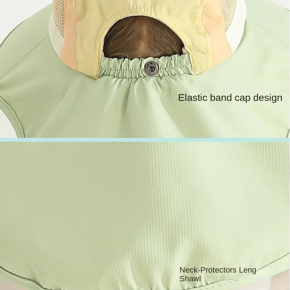 Neck Flap Baby Sun Hat Polyester UV Protection Bucket Hat Wide Brim Beach Hats For Summer Sun Hat Sun Protection Hat