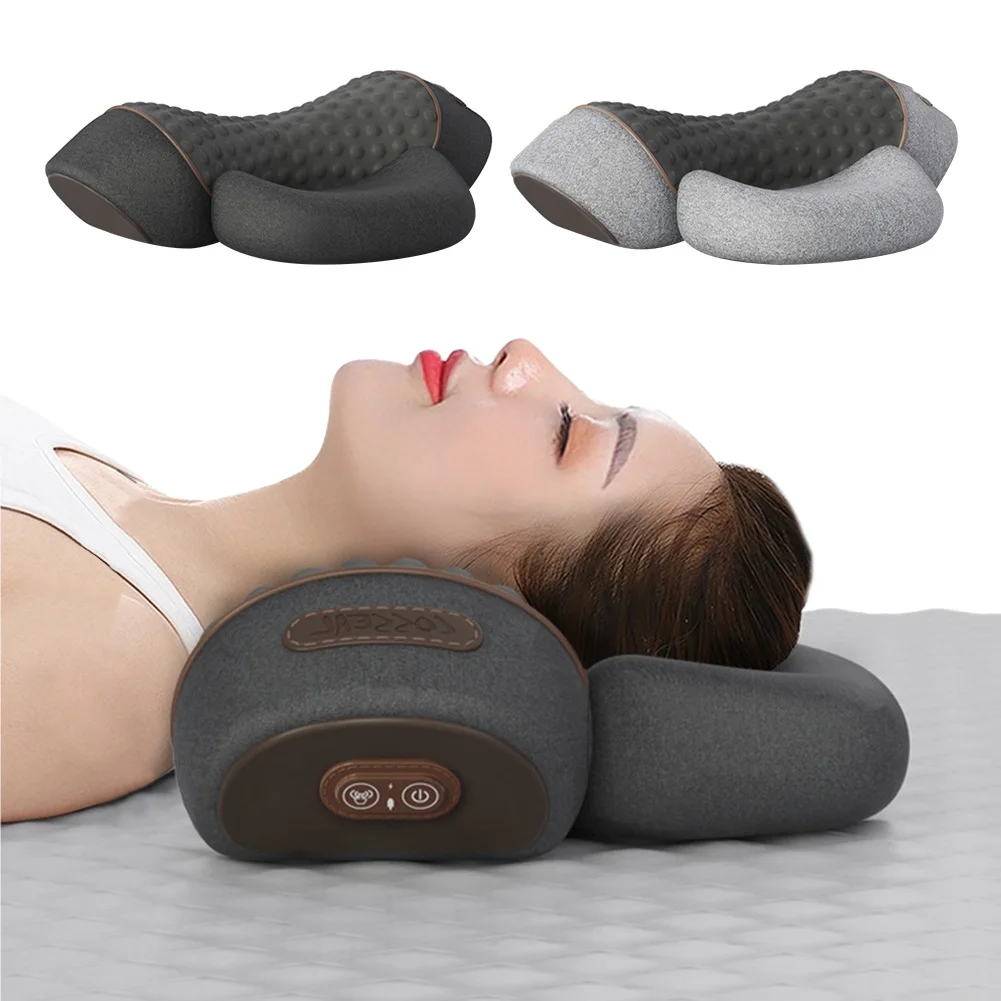 Electric Neck Massager With Heat And Vibration For Stress Relief_voghion.com