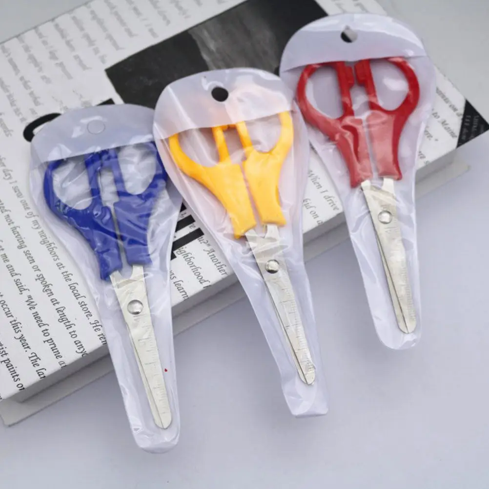 8Pcs 가정용 라운드 팁 가위 다목적 DIY 휴대용 수공예품 가위 무작위 액세서리