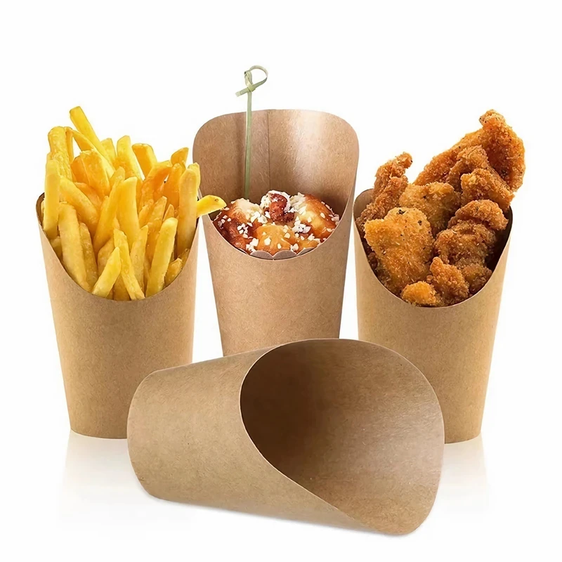 Disposable Greaseproof French Fries Cups, Hamburger & Sandwich Paper Containers, Ki... - SKU GFFC1119 - UGI Packaging