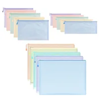 5 PCS A4 A5 A6 Mesh Zipper Pouch Document Bag Waterproof Zip File Folder Storage Bags A4 A5 A6 Office School Supplies Stationery 1