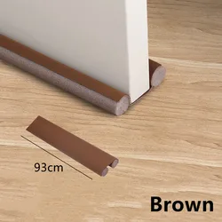 Windproof Door Seal Strip-Flexible Noise Reduction & Dustproof Barrier (Brown)