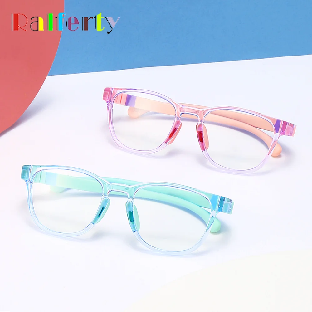 Ralferty Unbreakable Glasses Children Kids' Glasses Anti Blue Ray Computer Goggles NO Myopia Corrective Lenses Optic Frames anti radiation glasses anti blue light glasses eyewear frames fashion eyeglasses