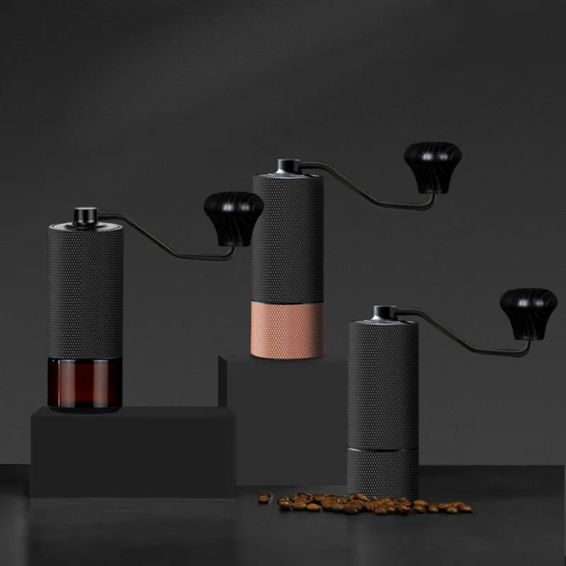 Description Picture 2 of itemManual coffee bean grinder CNC small household hand coffee grinder CNC Stainless Steel Professional Double Bearing Adjustable