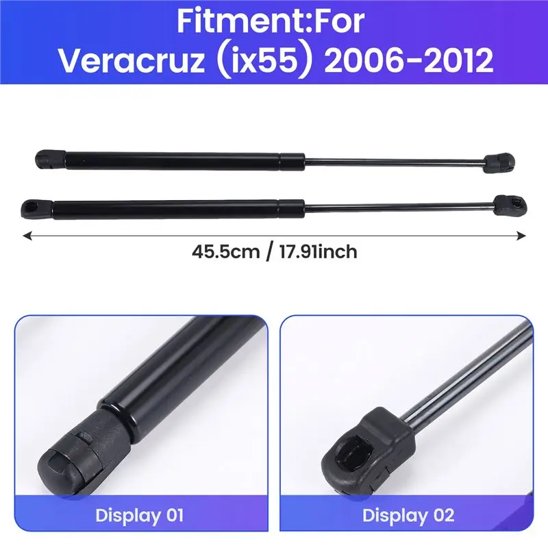 NEW-2Pcs 프론트 후드 리프트 서포트 부스트 스트럿 쇼크 가스 충전 댐퍼 베라크루즈 Ix55 2006-2012용