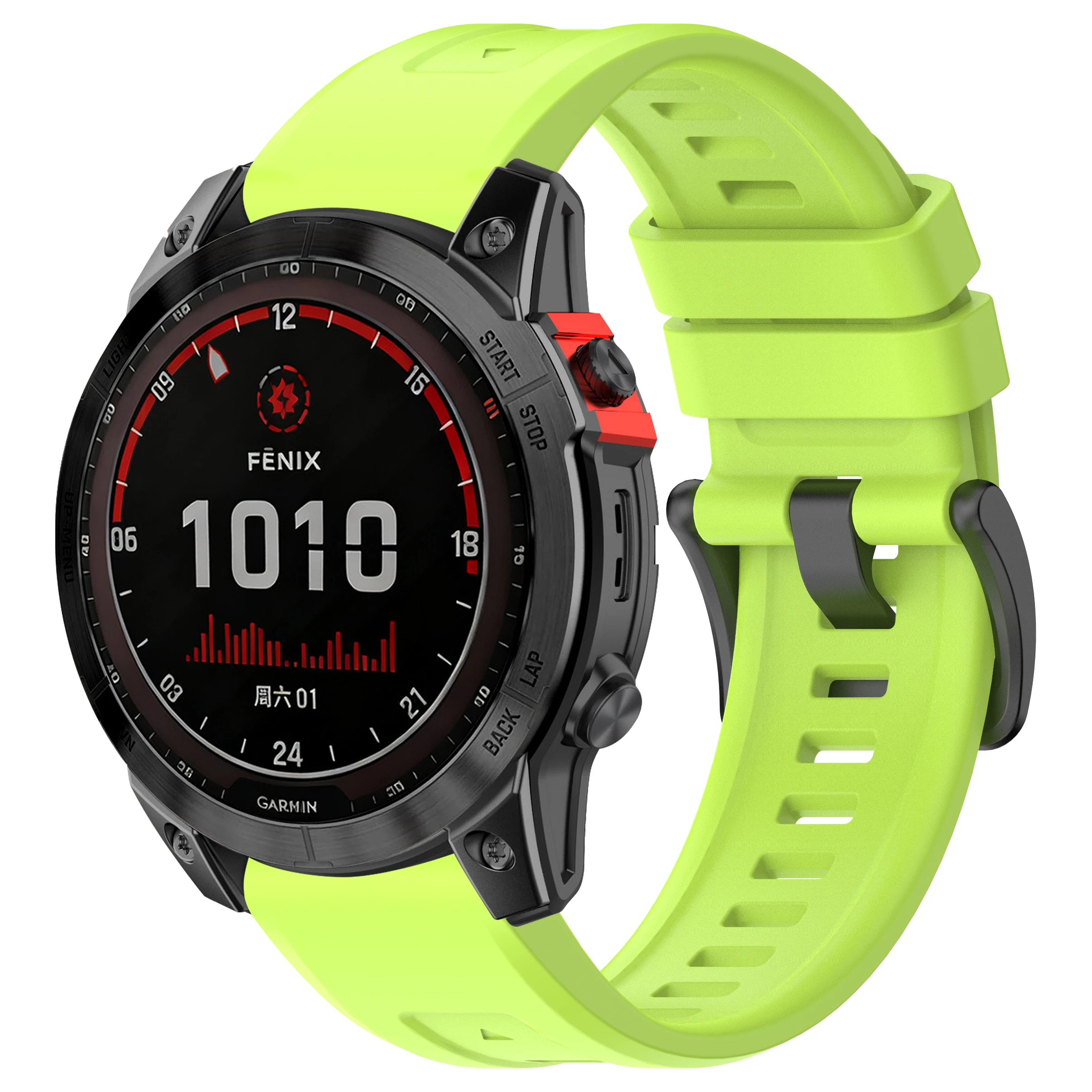 Enhanced Silicone Watchband, QuickFit Design, 22-26mm, Versatile Fit Bracelet