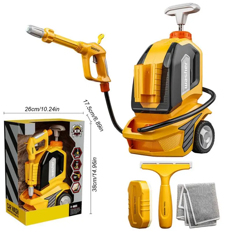 Kids Car Washer Toy Children Toy Car Washer Water Pressure Boys Girls Role-Play Cleaning Toys Spraying and Misting Washer for 6