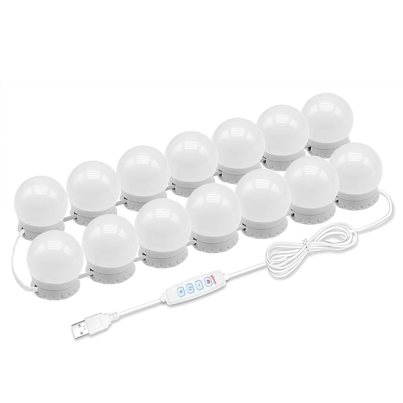 AS94-LED Vanity Mirror Lights 14 Dimmable Bulbs 10 Brightness Levels Adjustable mirror lights makeup mirror lights vanity light makeup lamp for Makeup Desk Bathroom Dressing Room