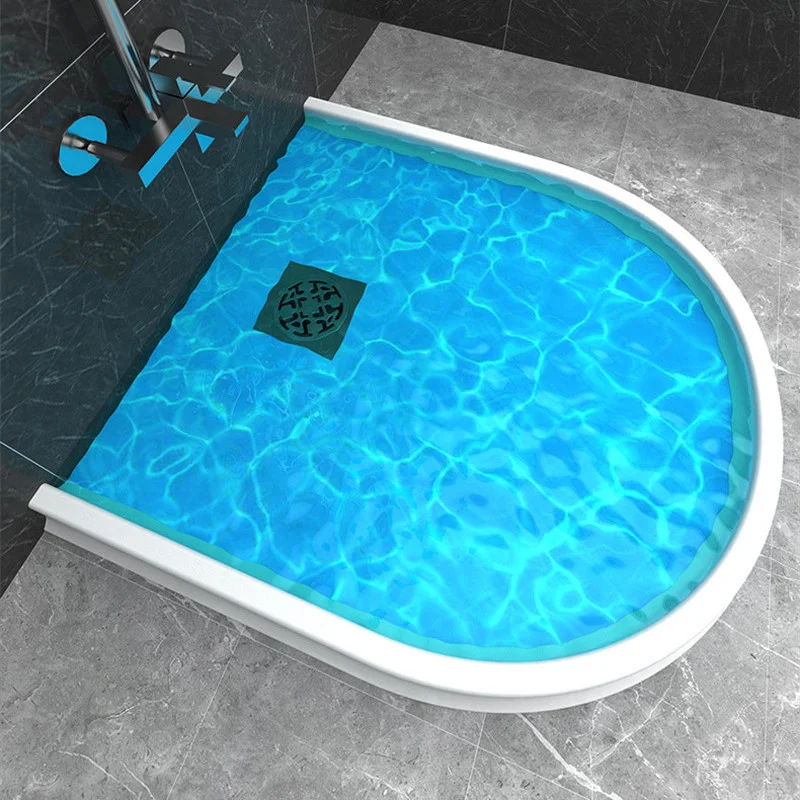 Silicone Bathroom Water Retaining Strip waterproof toilet Washing Machine Dry Wet Separation blocker Shower Dam flood barrier