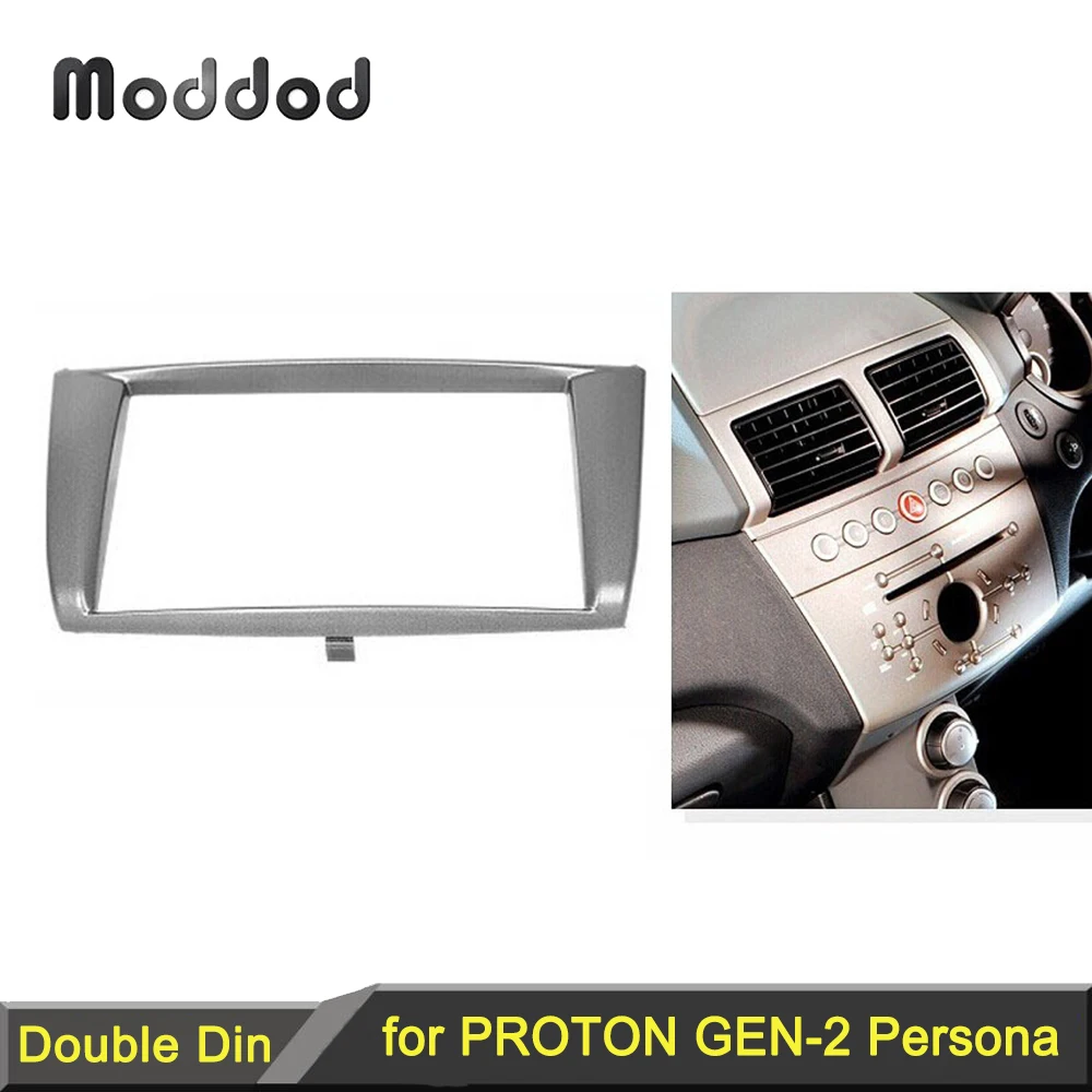 

Double 2 Din Audio Fascia for PROTON GEN-2 Gen II Radio GPS DVD Stereo Player CD Panel Dash Mount Installation Trim Kit Frame